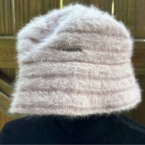 Kangol Light Purple Angora Blend Squares Bin Bucket Hat Size OS